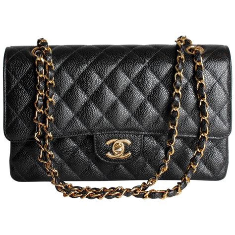 chanel medium black bag|chanel classic flap medium price.